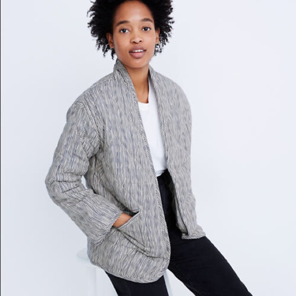Madewell Natalie Martin Quilted Stripe Jacket-NWT